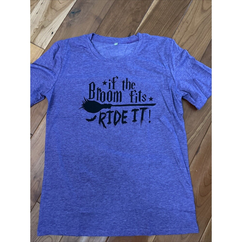 Halloween T Shirt  Size Medium If The Broom Fits Ride It